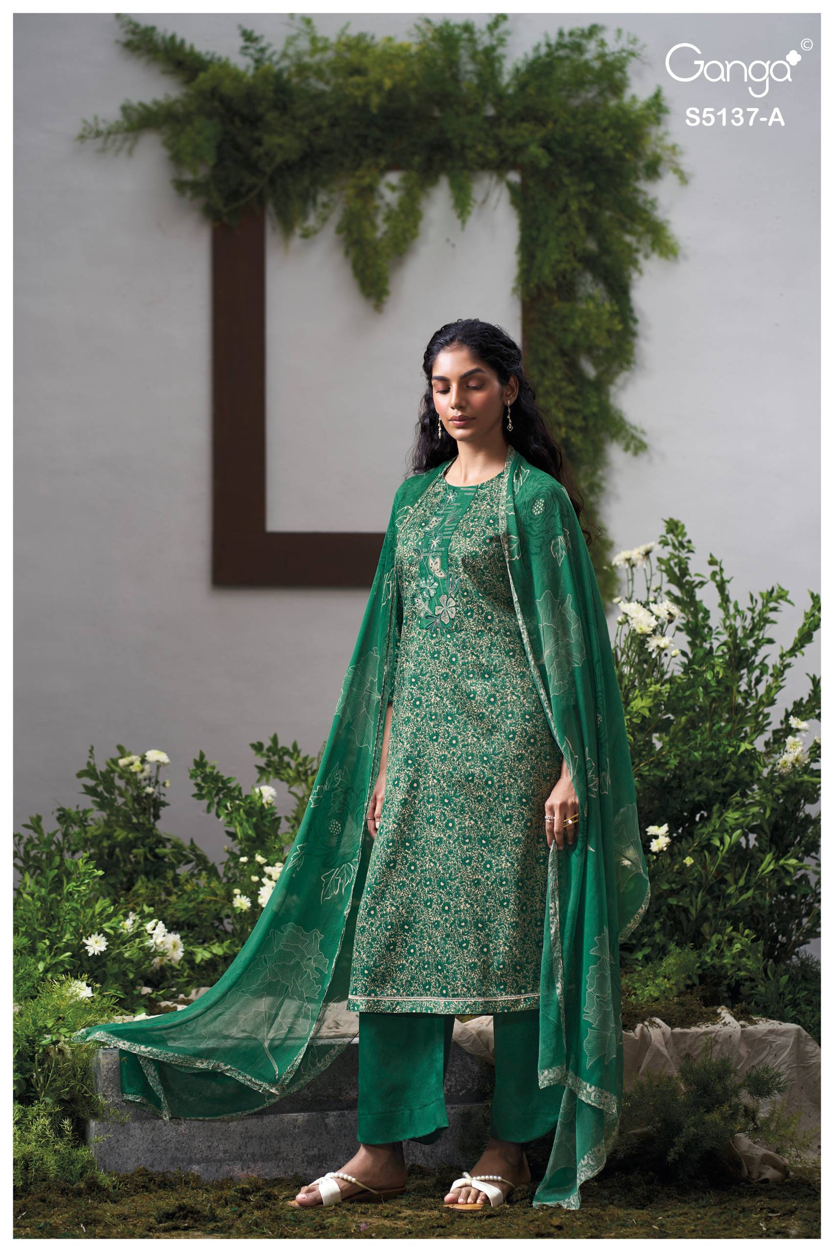 SURVEEN 5137 Series BY GANGAFASHION Stylish Beautiful Colourful COTTON SATIN Dresses At Wholesale Price